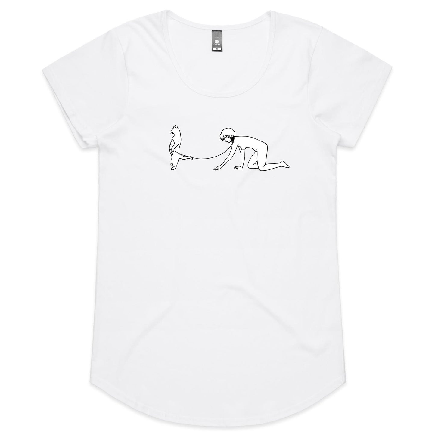 Cat Sub cap sleeve Tee