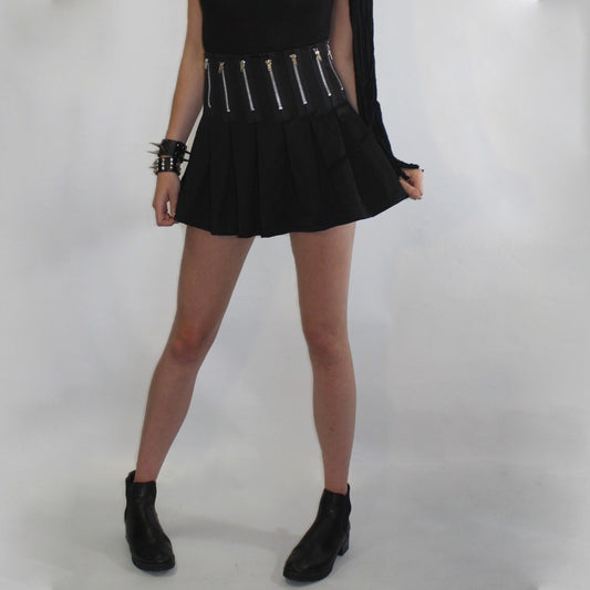 Zipper Kilt Skirt