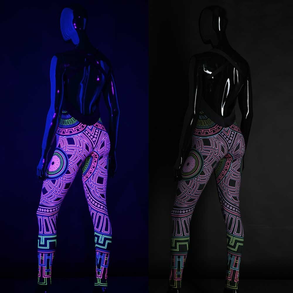 UV reactive catsuit infinity side back view
