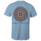 cat mandala tshirt blue back