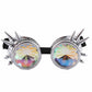 Silver kaleidoscope goggles