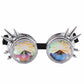Silver kaleidoscope goggles