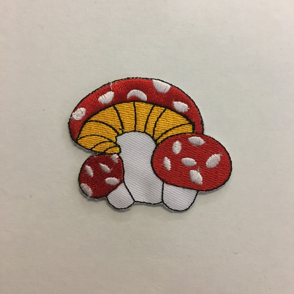 Red Mushroom iron on patch