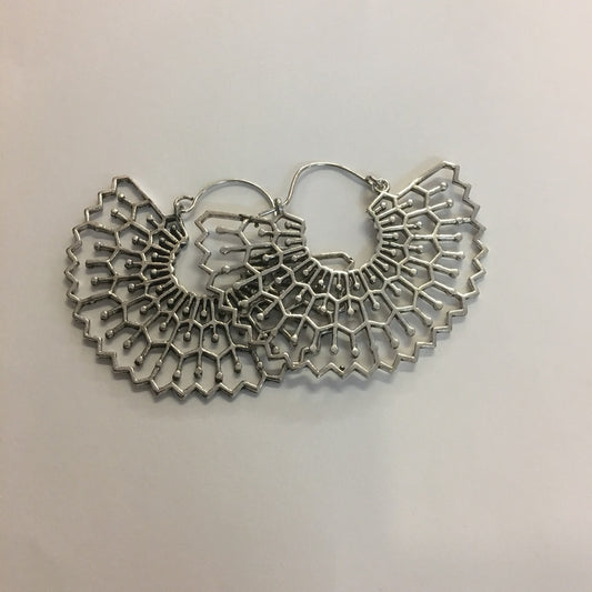 Silver Fan Earring