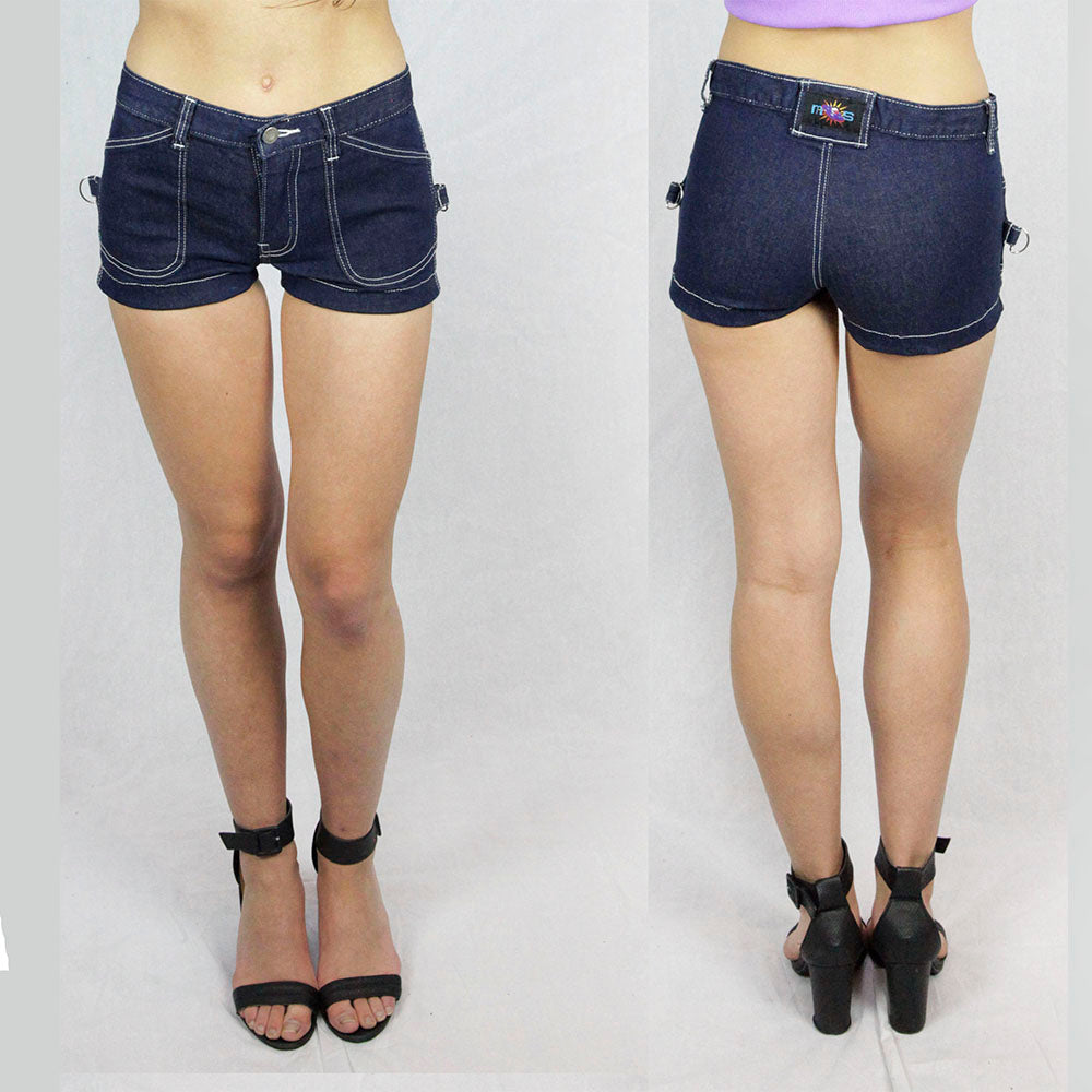 Tease denim shorts in Blue denim by Ministry of Style