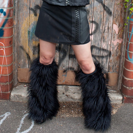 Black Rave Fluffies by Ministry of Style
