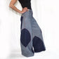 Light denim circle phat pants by ministry of style side view