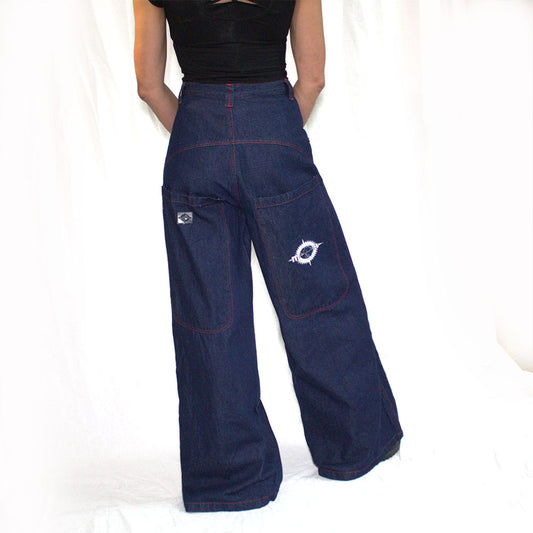 Front stripe phat pants back view