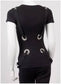 Black Gothic Bondage tshirt with massive eyelets from Ministry of Style
