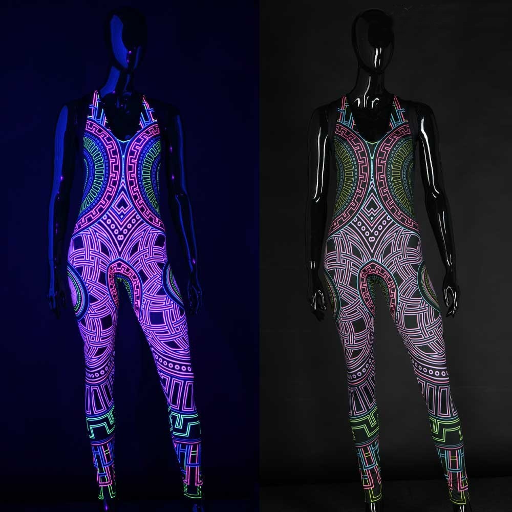 UV reactive catsuit infinity front view