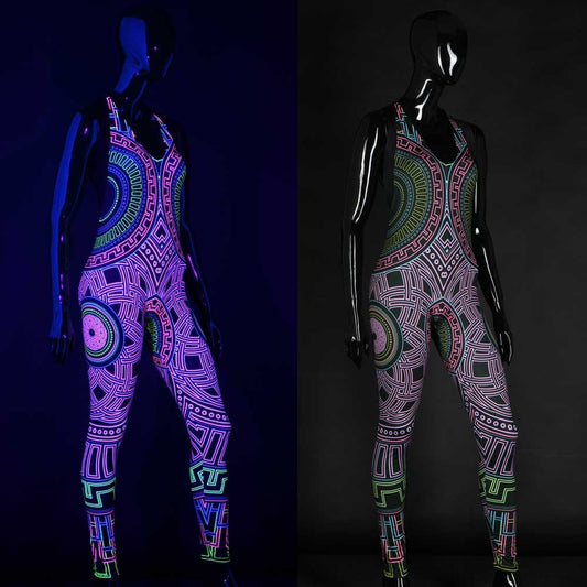 UV reactive catsuit infinity side view