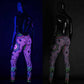 UV reactive catsuit infinity side back view