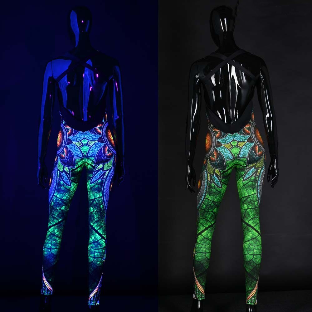 UV reactive catsuit native back view