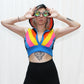 Rainbow hooded crop